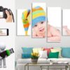 Baby - Abstract 5 Panel Canvas Art Wall Decor