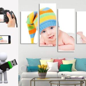 Baby - Abstract 5 Panel Canvas Art Wall Decor