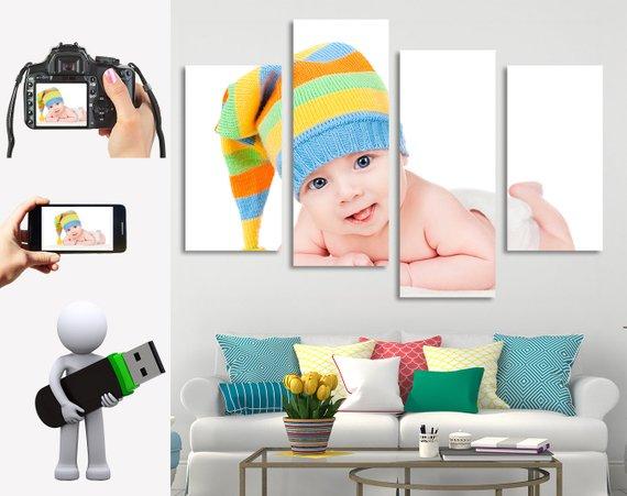 Baby - Abstract 5 Panel Canvas Art Wall Decor Baby - Abstract 5 Panel Canvas Art Wall Decor