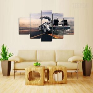 Back To The Future - Automative 5 Panel Canvas Art Wall Decor