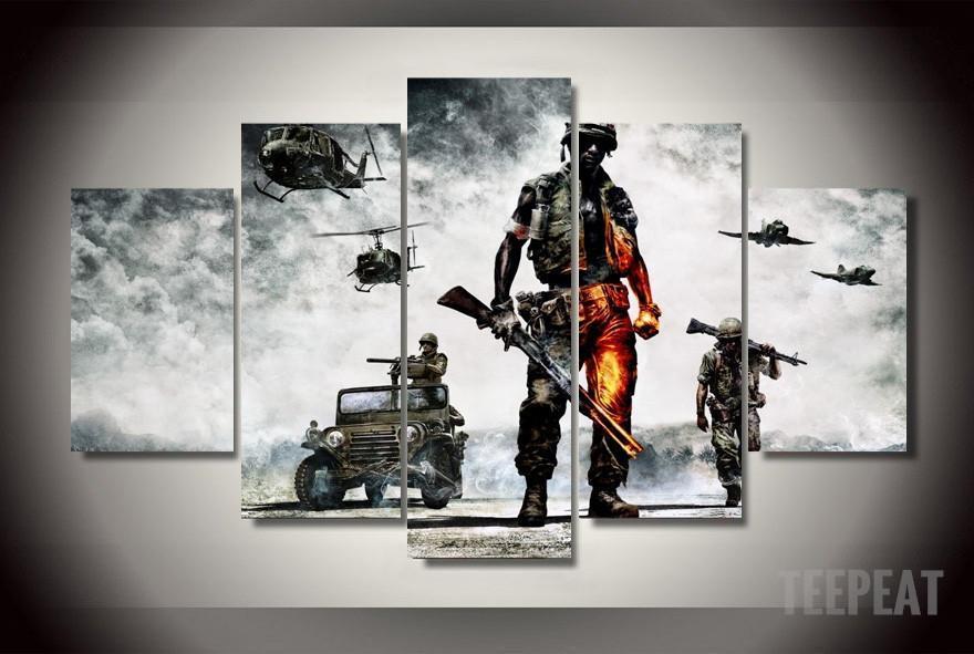Bad Company - Vietnam - Gaming 5 Panel Canvas Art Wall Decor Bad Company - Vietnam - Gaming 5 Panel Canvas Art Wall Decor