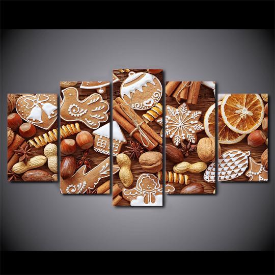 Bakery Fresh Baked Goods - Abstract 5 Panel Canvas Art Wall Decor Bakery Fresh Baked Goods - Abstract 5 Panel Canvas Art Wall Decor