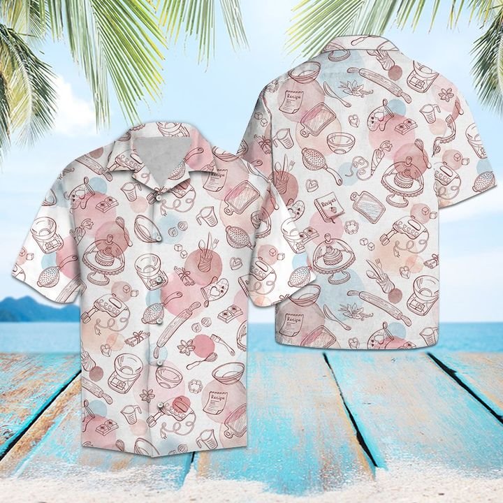 Baking Life Hawaiian Shirt Summer Button Up Baking Life Hawaiian Shirt Summer Button Up