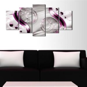 Ball And Lines 1 - Abstract 5 Panel Canvas Art Wall Decor
