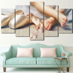 Ballerina Slippers - Sport 5 Panel Canvas Art Wall Decor