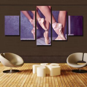 Ballet Dancer Feet - Sport 5 Panel Canvas Art Wall Decor
