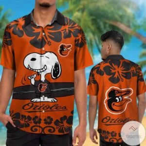 Baltimore Orioles Snoopy Hawaiian Shirt- Tagotee