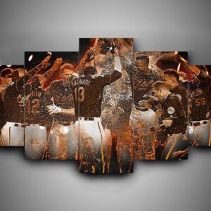 Baltimore Orioles - Sport 5 Panel Canvas Art Wall Decor
