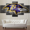 Baltimore Raven Football American - Sport 5 Panel Canvas Art Wall Decor
