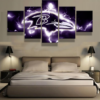 Baltimore Ravens Football American - Sport 5 Panel Canvas Art Wall Decor