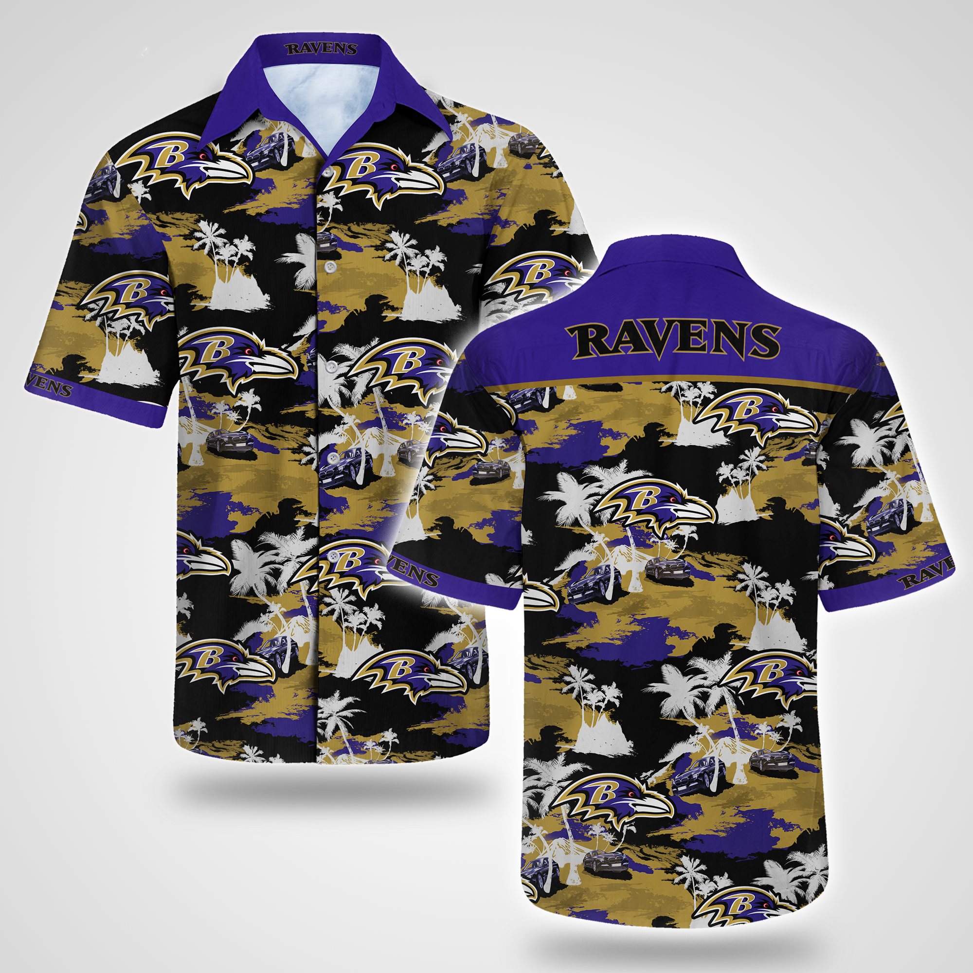 Baltimore Ravens Hawaiian Shirt Summer Button Up Baltimore Ravens Hawaiian Shirt Summer Button Up