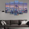Barcelona 02 - Nature 5 Panel Canvas Art Wall Decor