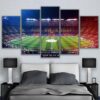 Barcelona Club Soccer Stadium Sport - 5 Panel Canvas Art Wall Decor