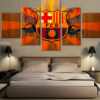 Barcelona Fcb Soccer - Sport 5 Panel Canvas Art Wall Decor