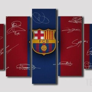 Barcelona Signed Replica - Sport 5 Panel Canvas Art Wall Decor