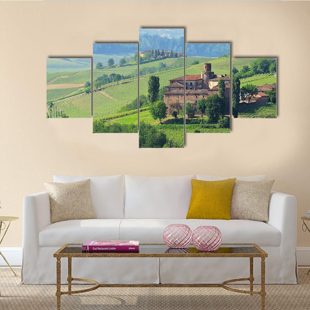 Barolo Castello Di La Volta - Nature 5 Panel Canvas Art Wall Decor Barolo Castello Di La Volta - Nature 5 Panel Canvas Art Wall Decor