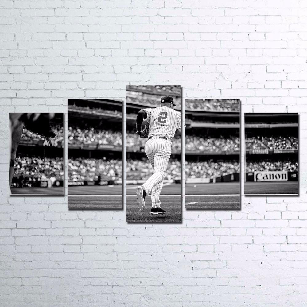 Baseball Player Sports - Sport 5 Panel Canvas Art Wall Decor Baseball Player Sports - Sport 5 Panel Canvas Art Wall Decor