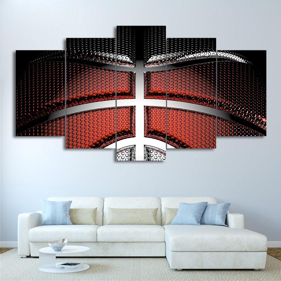 Basketball 2 - Sport 5 Panel Canvas Art Wall Decor Basketball 2 - Sport 5 Panel Canvas Art Wall Decor