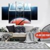 Basketball Basket 2 - Sport 5 Panel Canvas Art Wall Decor