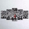 Basketball Characters Stadium - Sport 5 Panel Canvas Art Wall Decor
