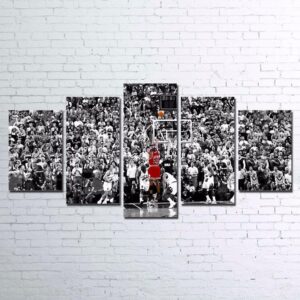 Basketball Characters Stadium - Sport 5 Panel Canvas Art Wall Decor