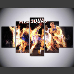 Basketball Golden State Warriors - Sport 5 Panel Canvas Art Wall Decor