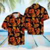 Basketball Orange Hawaiian Shirt Summer Button Up