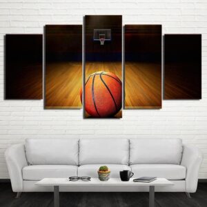 Basketball Painting - Sport 5 Panel Canvas Art Wall Decor