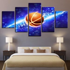 Basketball Player 4 - Sport 5 Panel Canvas Art Wall Decor