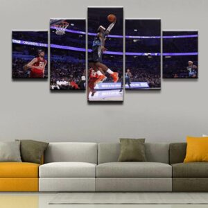 Basketball Player 7 - Sport 5 Panel Canvas Art Wall Decor