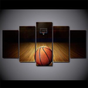 Basketball Wall Print On Canvas - Sport 5 Panel Canvas Art Wall Decor