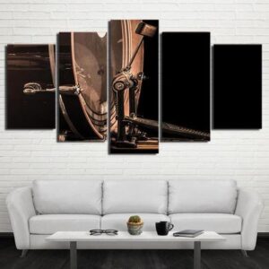 Bass Drum - Music 5 Panel Canvas Art Wall Decor