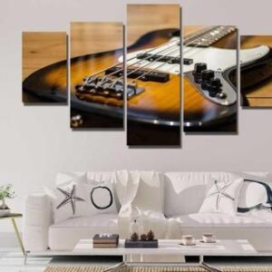 Bass Guitar - Music 5 Panel Canvas Art Wall Decor