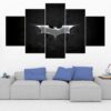 Bat Symbol - Batman 2 - Dc 5 Panel Canvas Art Wall Decor