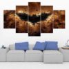 Bat Symbol - Batman - Dc 5 Panel Canvas Art Wall Decor