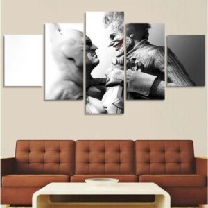 Batman And Joker Inspired - Dc 5 Panel Canvas Art Wall Decor