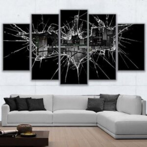 Batman Black - Movie 5 Panel Canvas Art Wall Decor