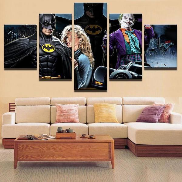 Batman Characters Inspired - Dc 5 Panel Canvas Art Wall Decor Batman Characters Inspired - Dc 5 Panel Canvas Art Wall Decor