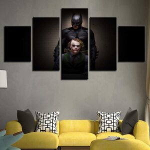Batman Clown 2 - Movie 5 Panel Canvas Art Wall Decor