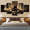 Batman Inspired Cityscapes -5 Panel Canvas Art Wall Decor 5 Panel Canvas Art Wall Decor