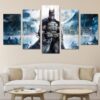 Batman Inspired Moon - Dc 5 Panel Canvas Art Wall Decor