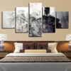 Batman Inspired Smoke 1 - Dc 5 Panel Canvas Art Wall Decor