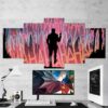 Batman Joker Laugh 02 - Dc 5 Panel Canvas Art Wall Decor