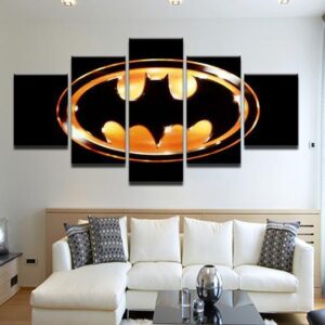 Batman Logo - Dc 5 Panel Canvas Art Wall Decor