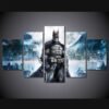 Batman Night Storm In Gotham - Movie 5 Panel Canvas Art Wall Decor