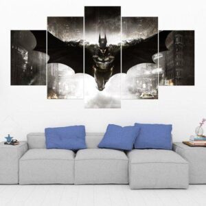 Batman The Dark Knight 4 - Dc 5 Panel Canvas Art Wall Decor
