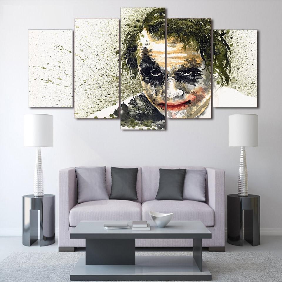Batman The Dark Knight Joker 01 - Dc 5 Panel Canvas Art Wall Decor Batman The Dark Knight Joker 01 - Dc 5 Panel Canvas Art Wall Decor