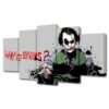 Batman The Dark Knight Joker 3 - Dc 5 Panel Canvas Art Wall Decor