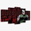 Batman The Dark Knight Joker 6 - Dc 5 Panel Canvas Art Wall Decor