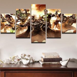 Batman Wonderwoman Dc Justice League - Dc 5 Panel Canvas Art Wall Decor